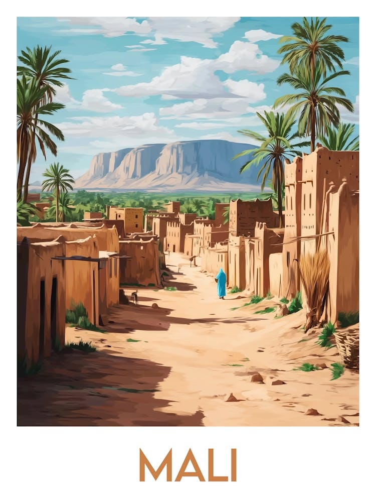 Affiche de voyage Mali
