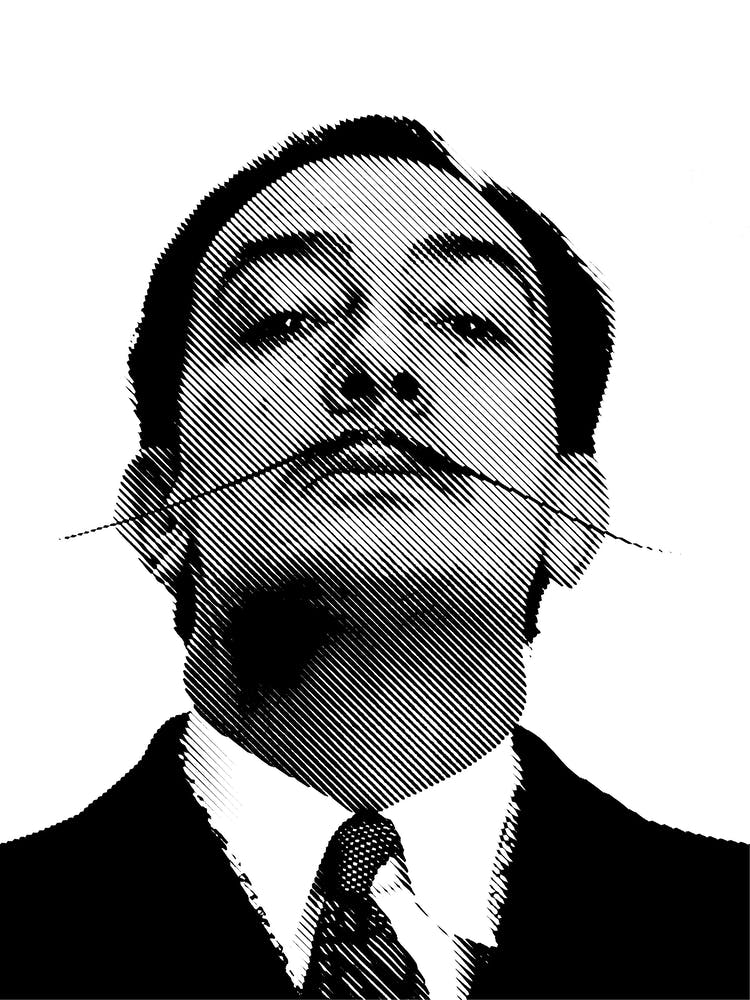 Salvador Dali Line Illustration