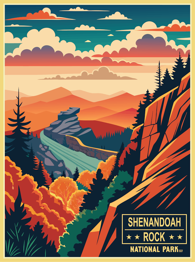 Vintage Shenandoah Rock National Park