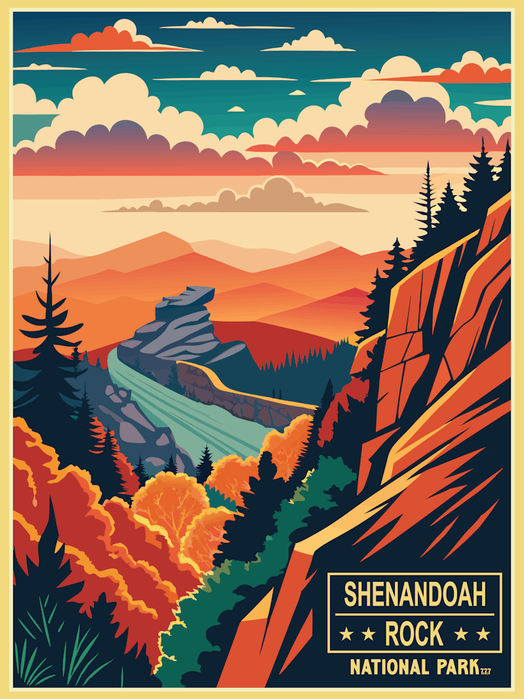 Vintage Shenandoah Rock National Park