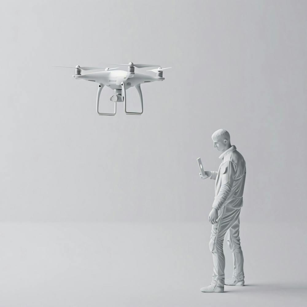Drone Flying In The Sky