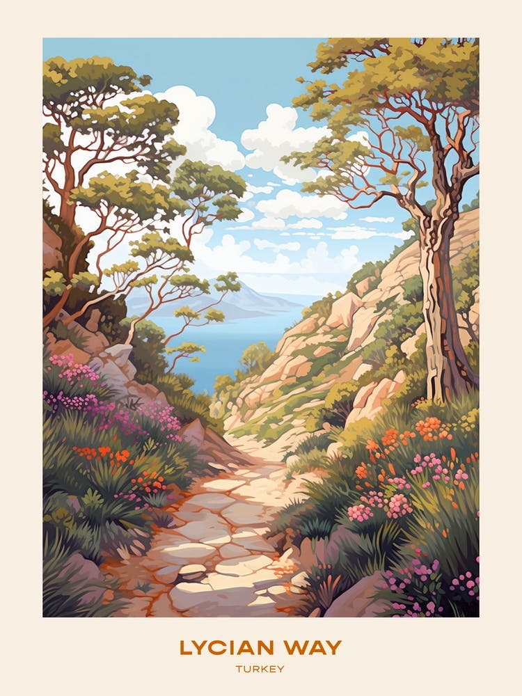 Lycian Way Turkey 1 Hike Poster