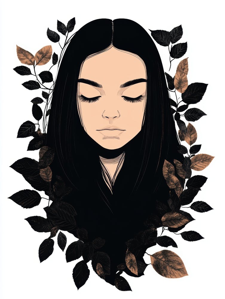 Girl With Leaves 25