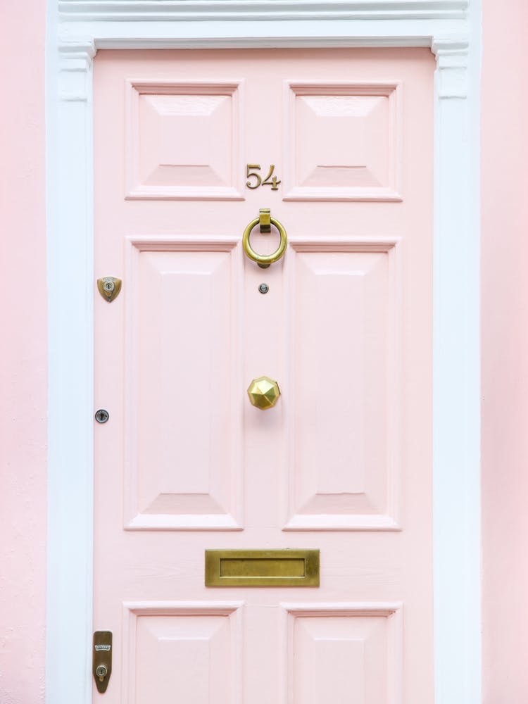 Pastel Pink Door Notting Hill