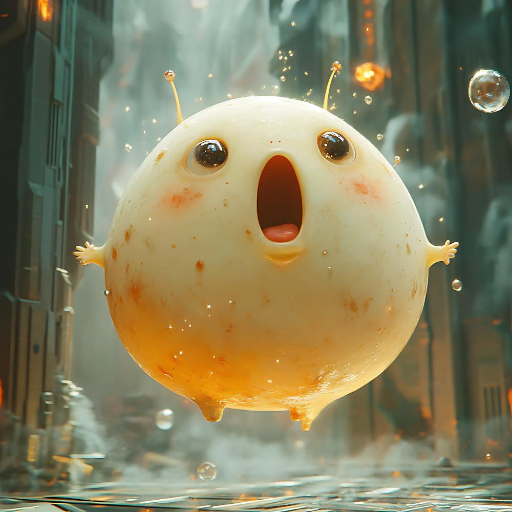 Astonished Alien in Futuristic Scene 8