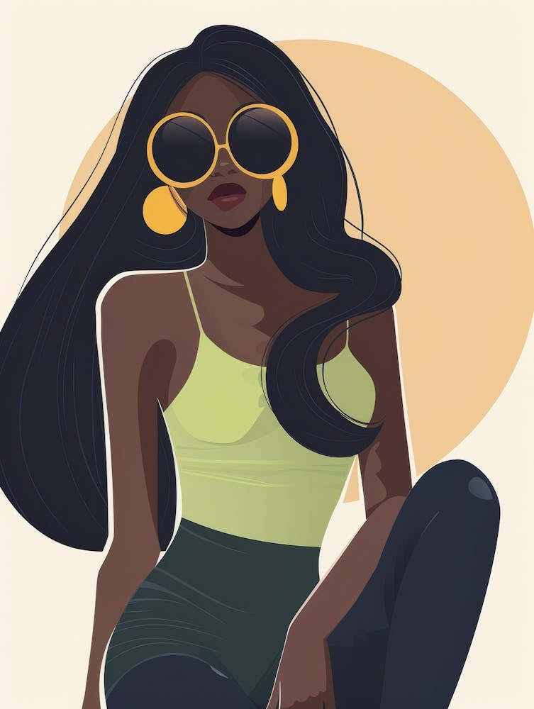 African Girl In Sunglasses