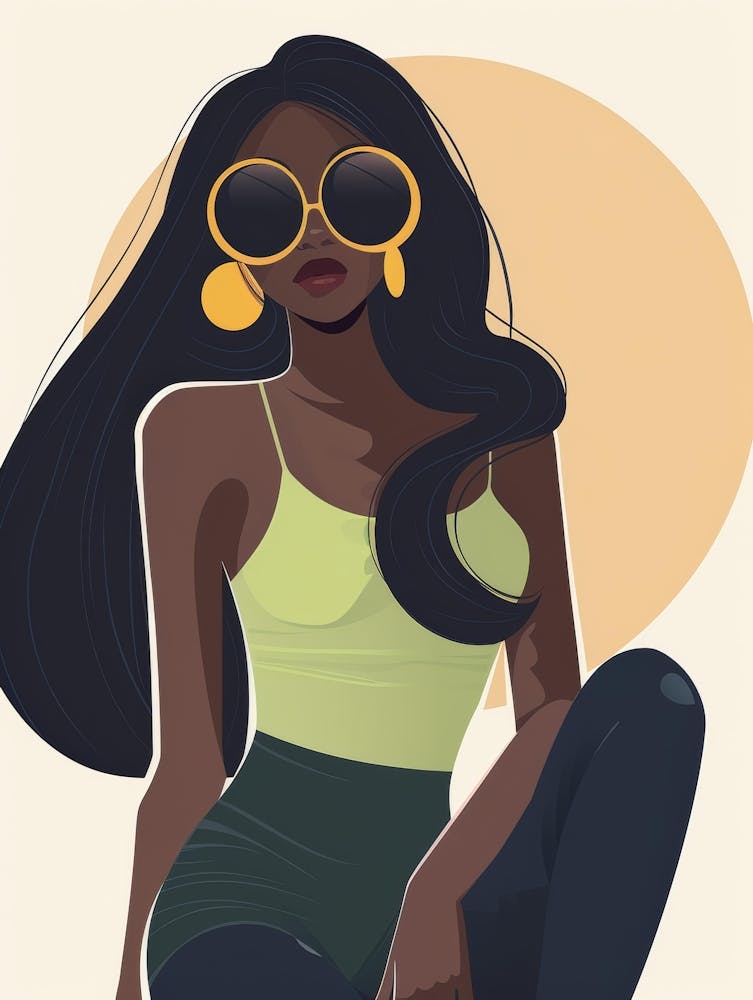 African Girl In Sunglasses
