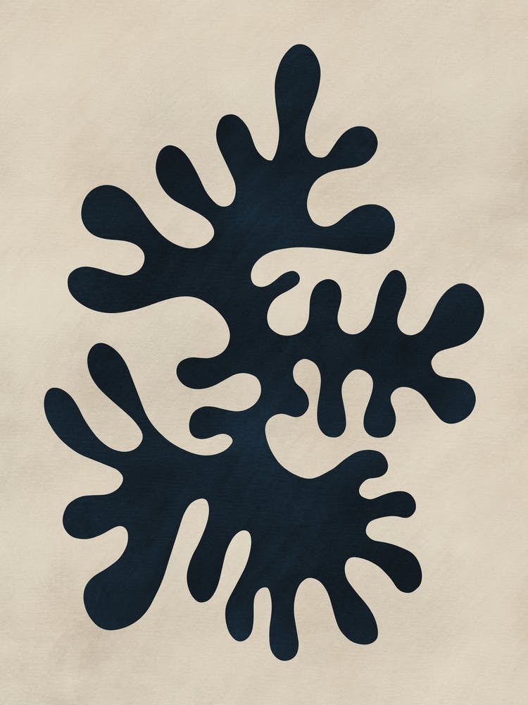 Minimal Black Coral Cut Out