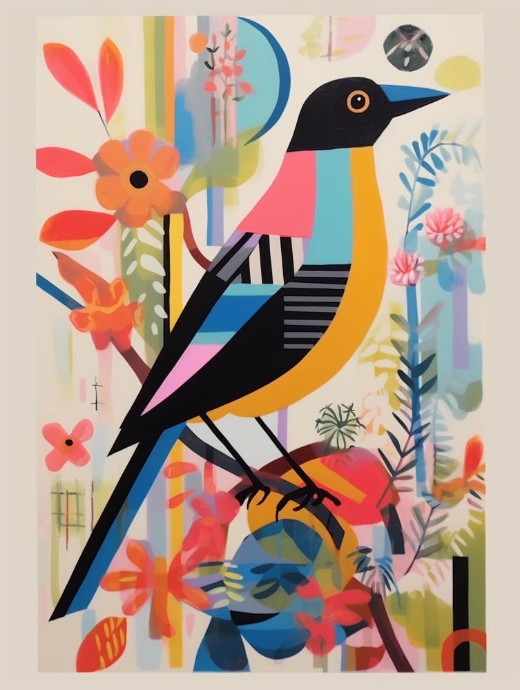 Colourful Scandi Bird American Goldfinch 2