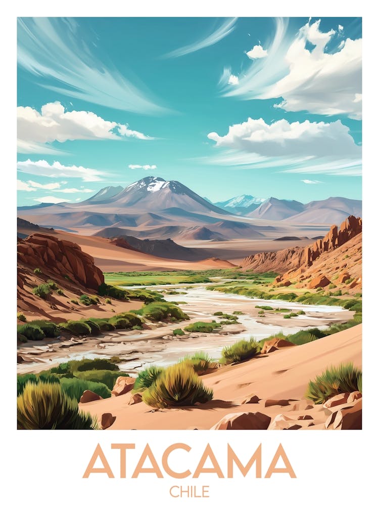 Affiche de voyage Atacama
