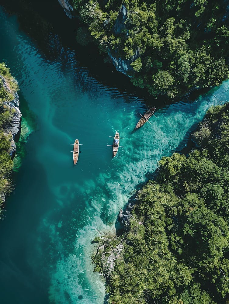 Aerial View Of A River