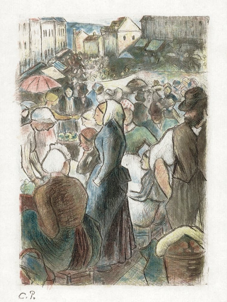 Market In Gisors (1923–1930), Camille Pissarro