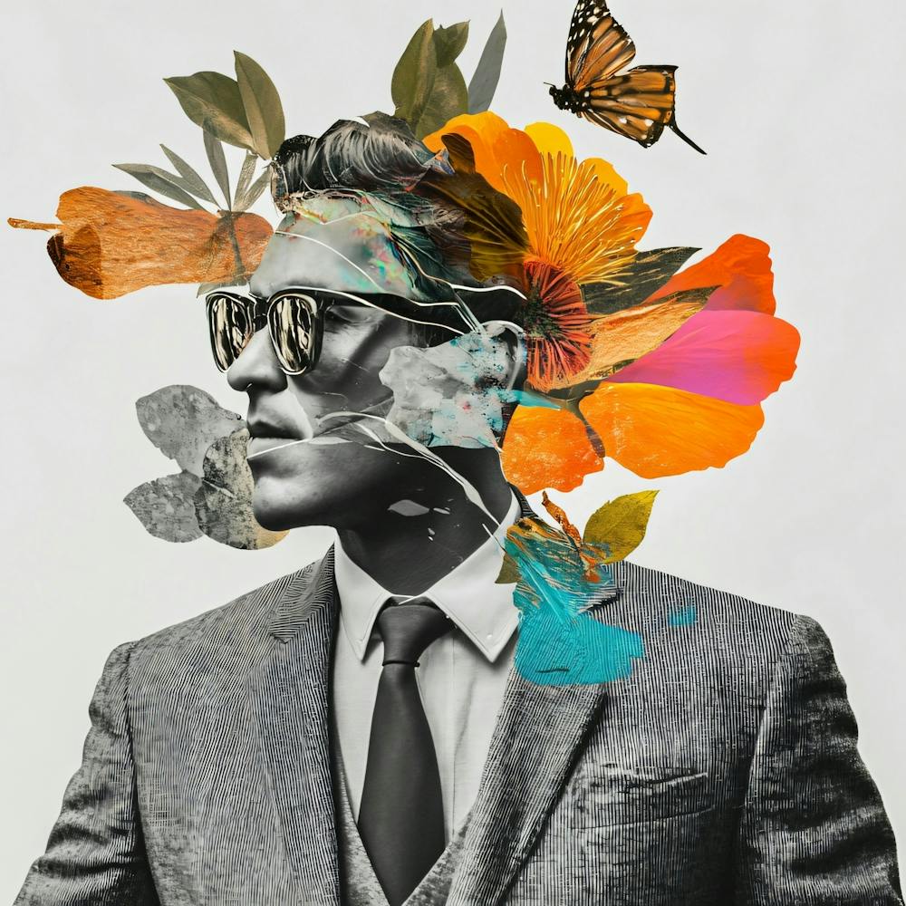 Man With Butterfly Head