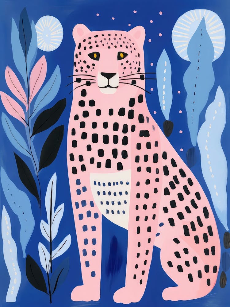 Playful Illustration Of Jaguar For Kids Room 4
