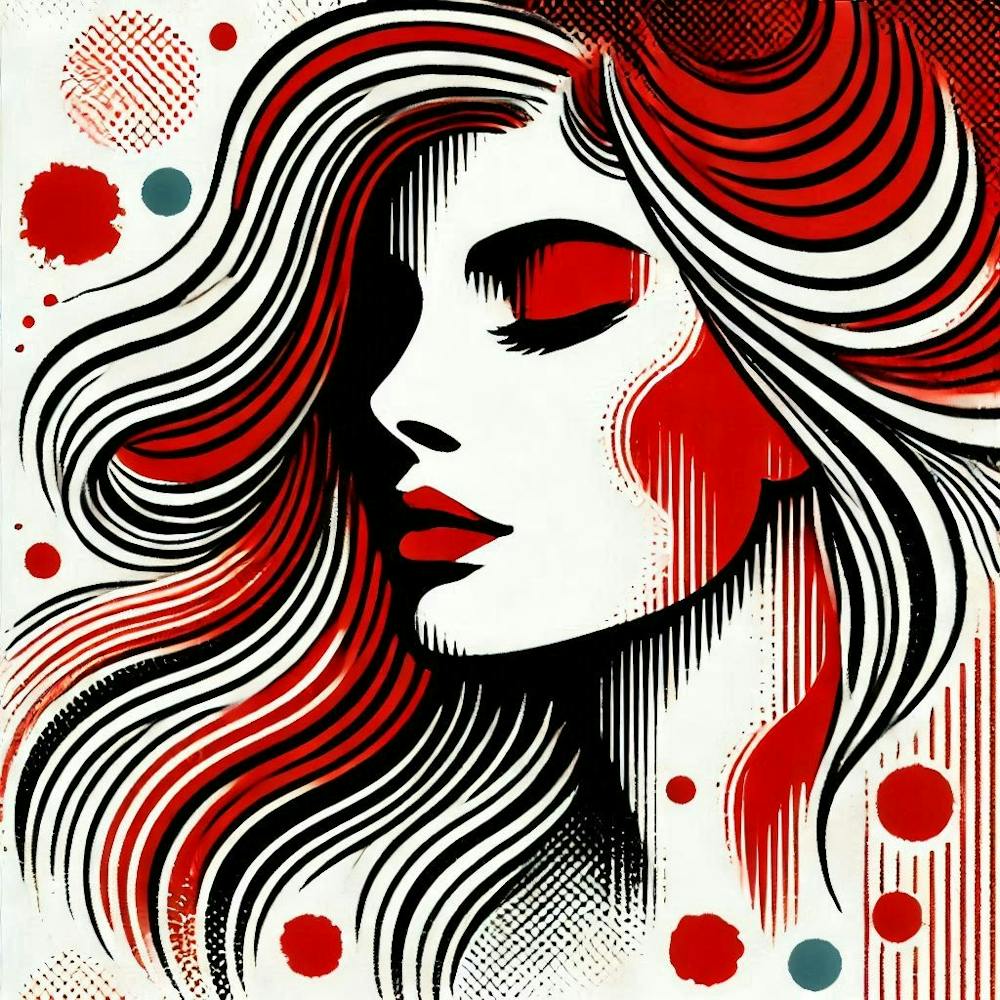 Woman portrait pop art 1