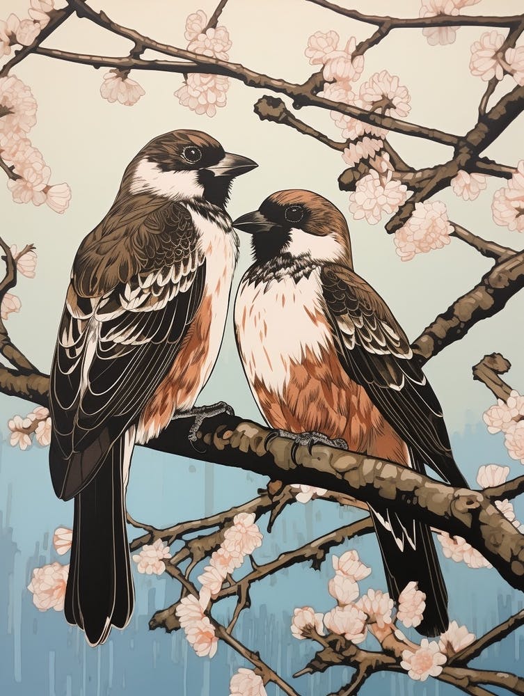 Art Nouveau Oiseaux Affiche Balbuzard pêcheur 4