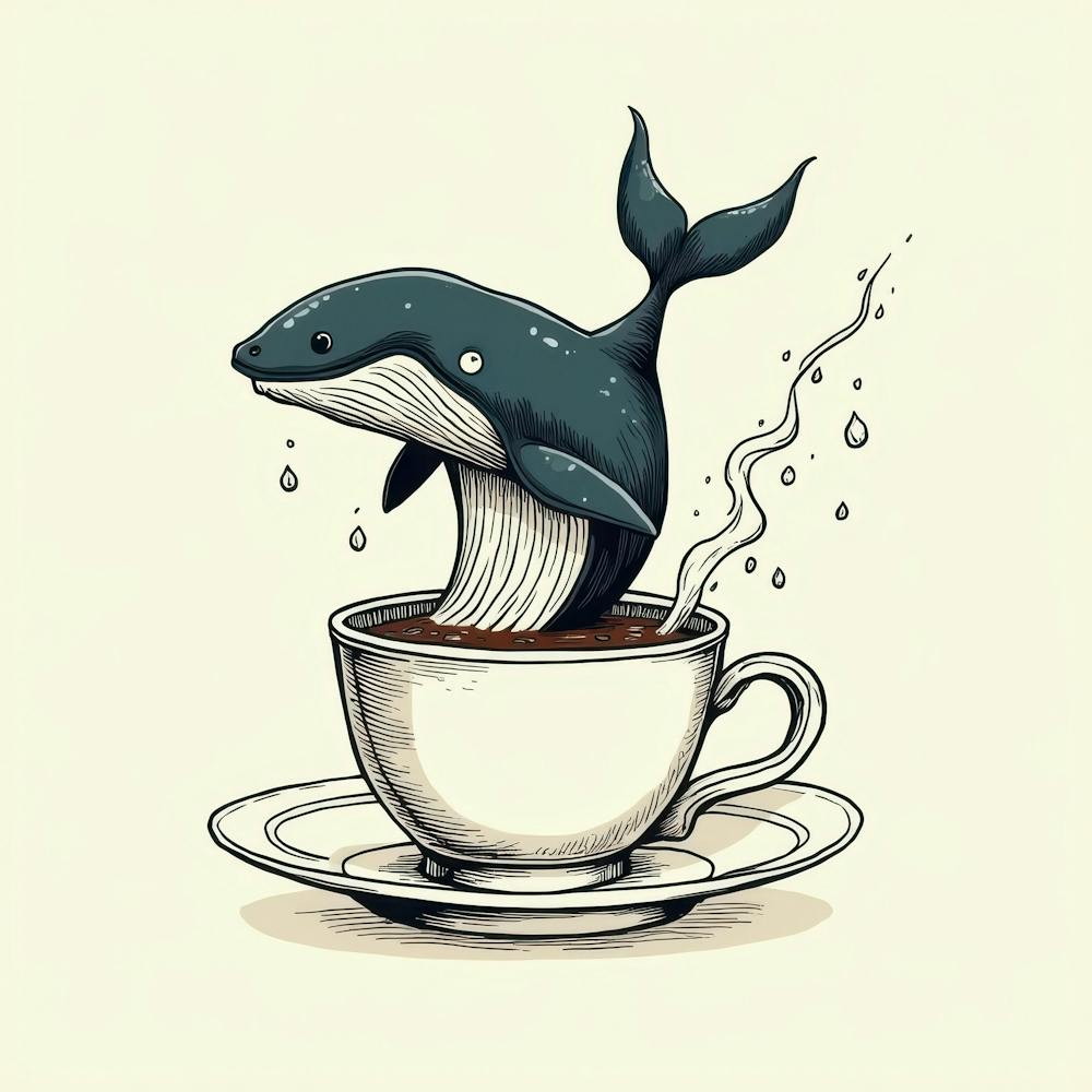 Whale In A Cup Of Coffee