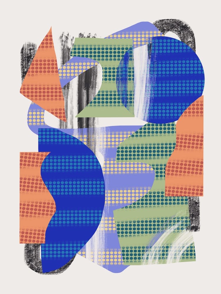 Abstract Stripe Minimal Collage 25