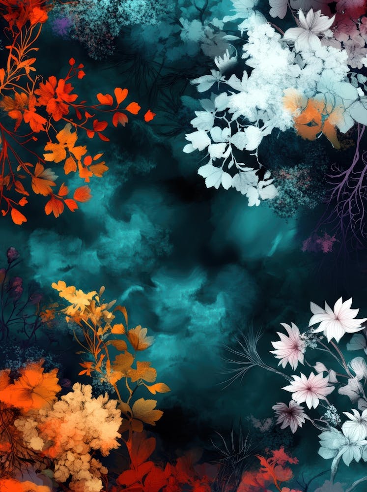 Asian Floral Wallpaper