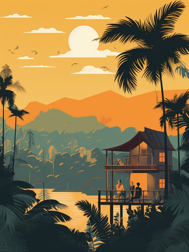 French Guiana 1 Travel Illustration