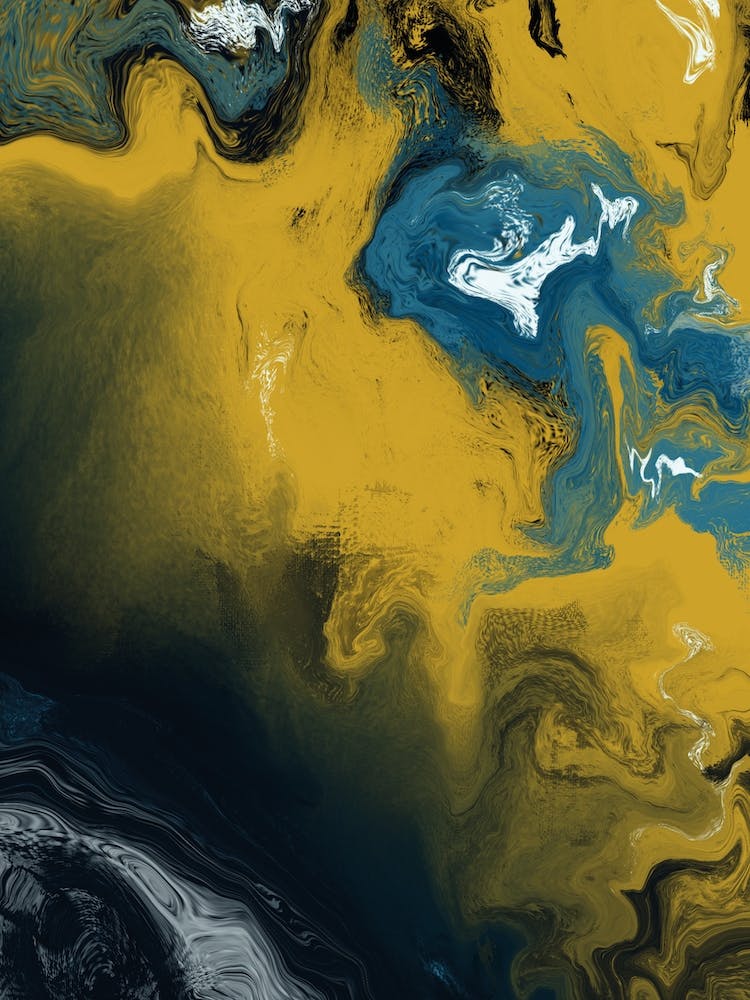 Fluid Abstract Oil Yellow 2