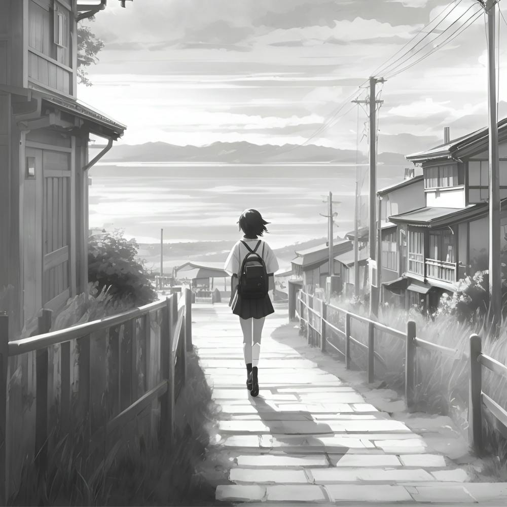 Girl Walking Down The Street