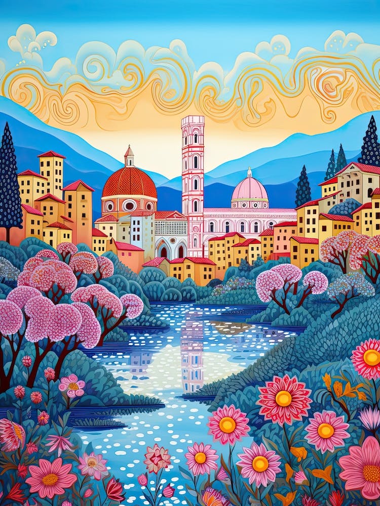Florence, Illustration In The Style Of Pop Art 4