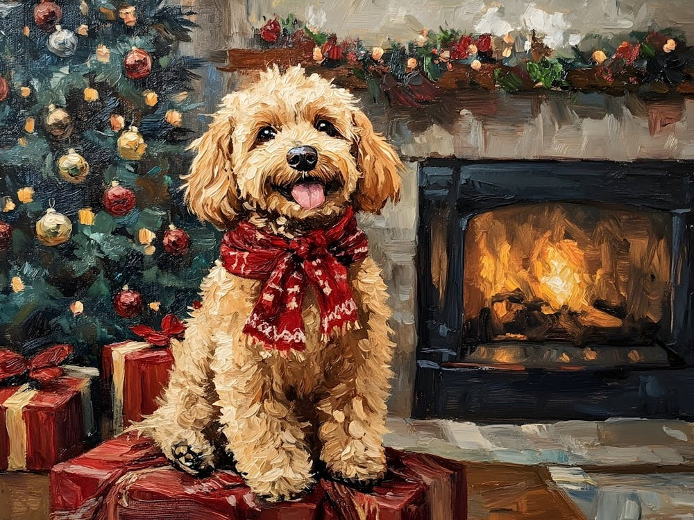 Christmas Goldendoodle 7