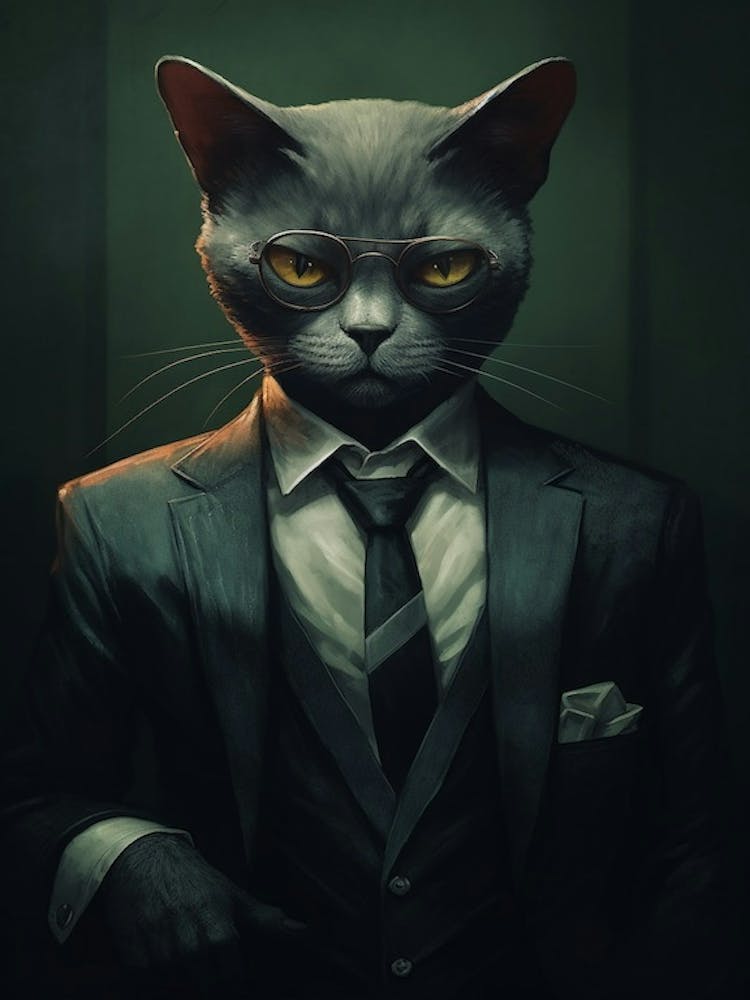 Gangster Cat Russian Blue 2