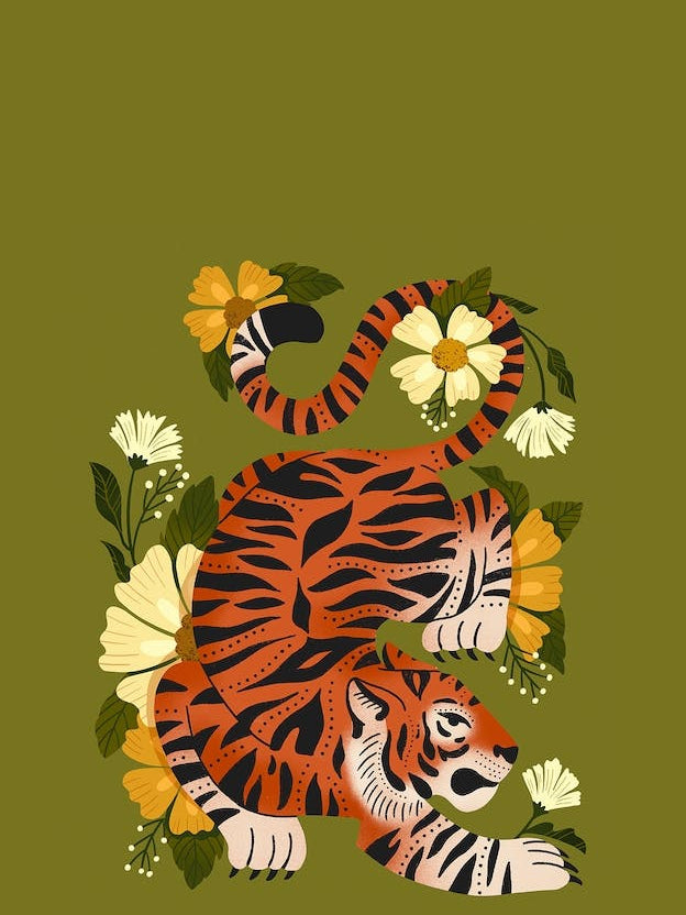 Fierce Tiger Florals
