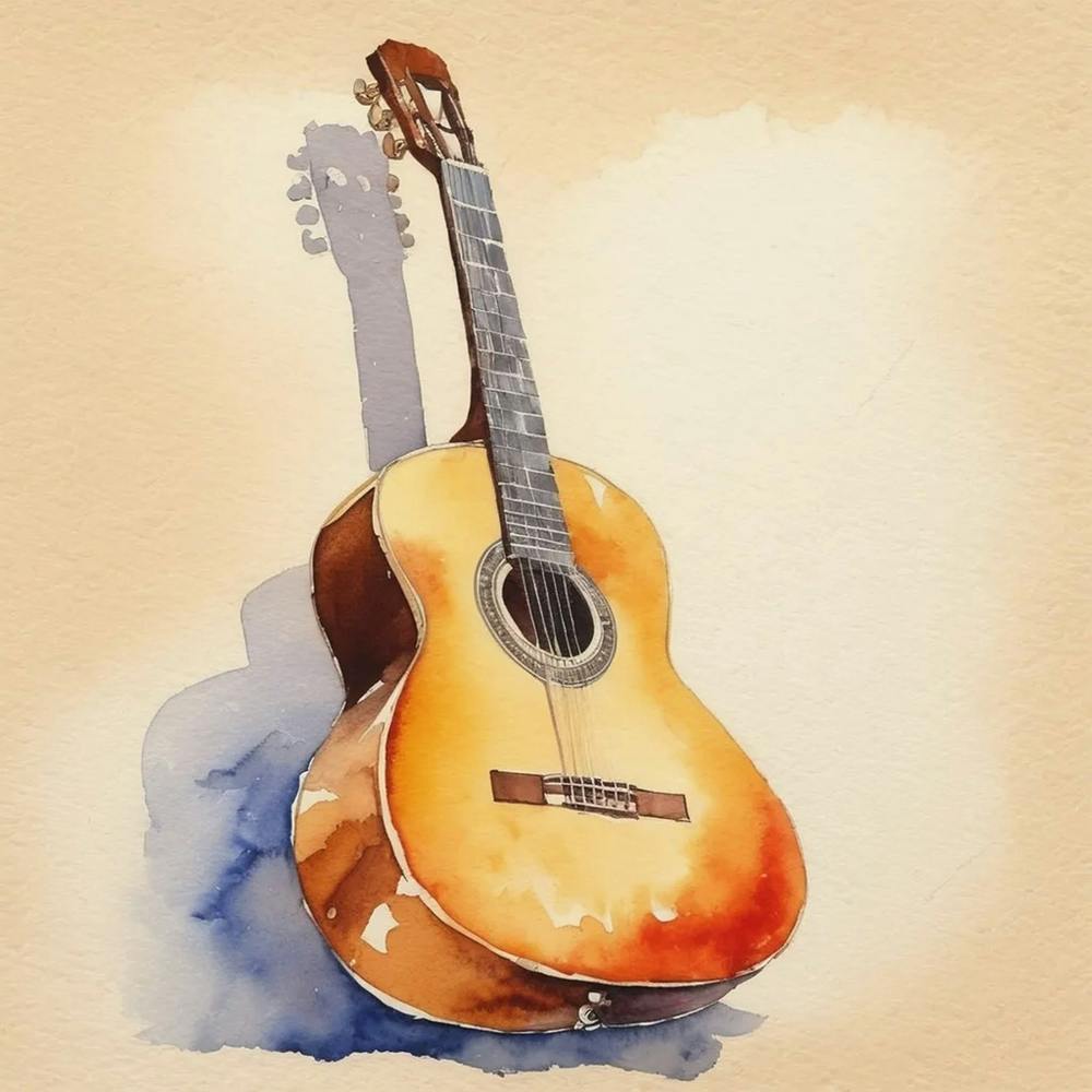 Aquarellgitarre 1