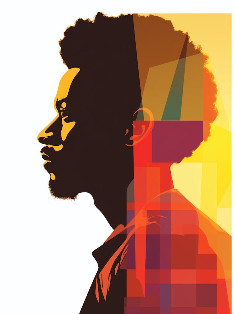 Afro Collage Red