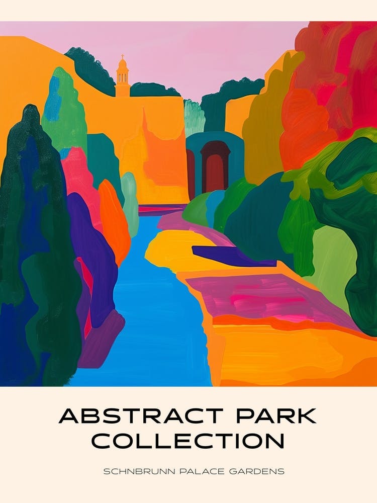 Abstrakt Park Kollektion Poster Schönbrunn Schlossgärten Wien 2