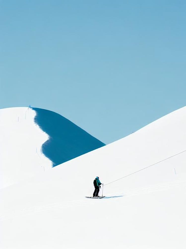 Obertauern, Austria Minimal Skiing Poster
