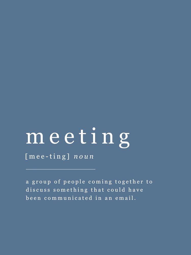 Meeting - Office Definition - Blue