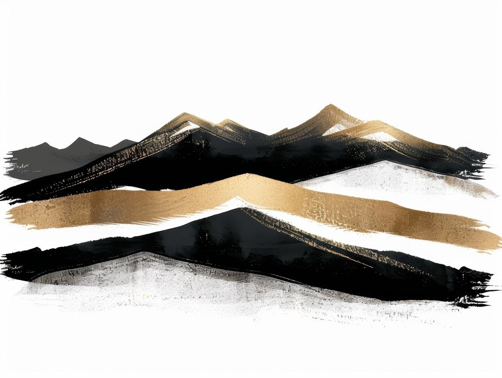 Black And Gold Mountains 6