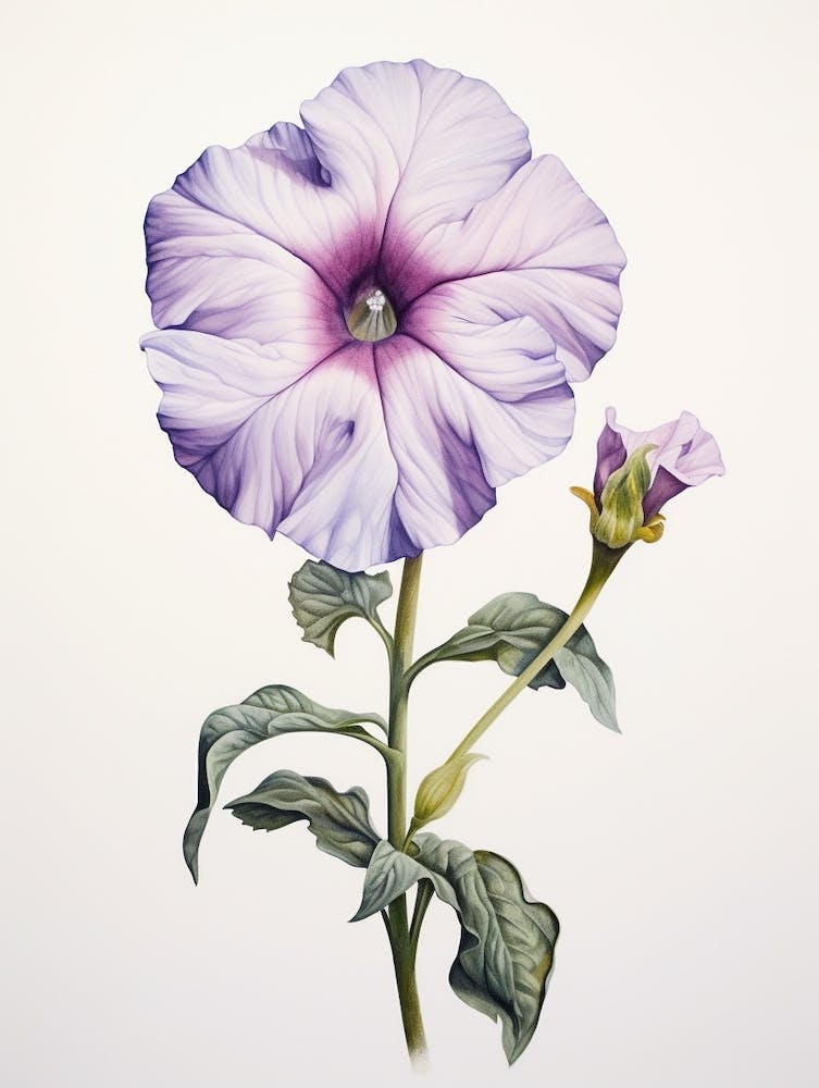 Pressed Flower Botanical Art Petunia 2