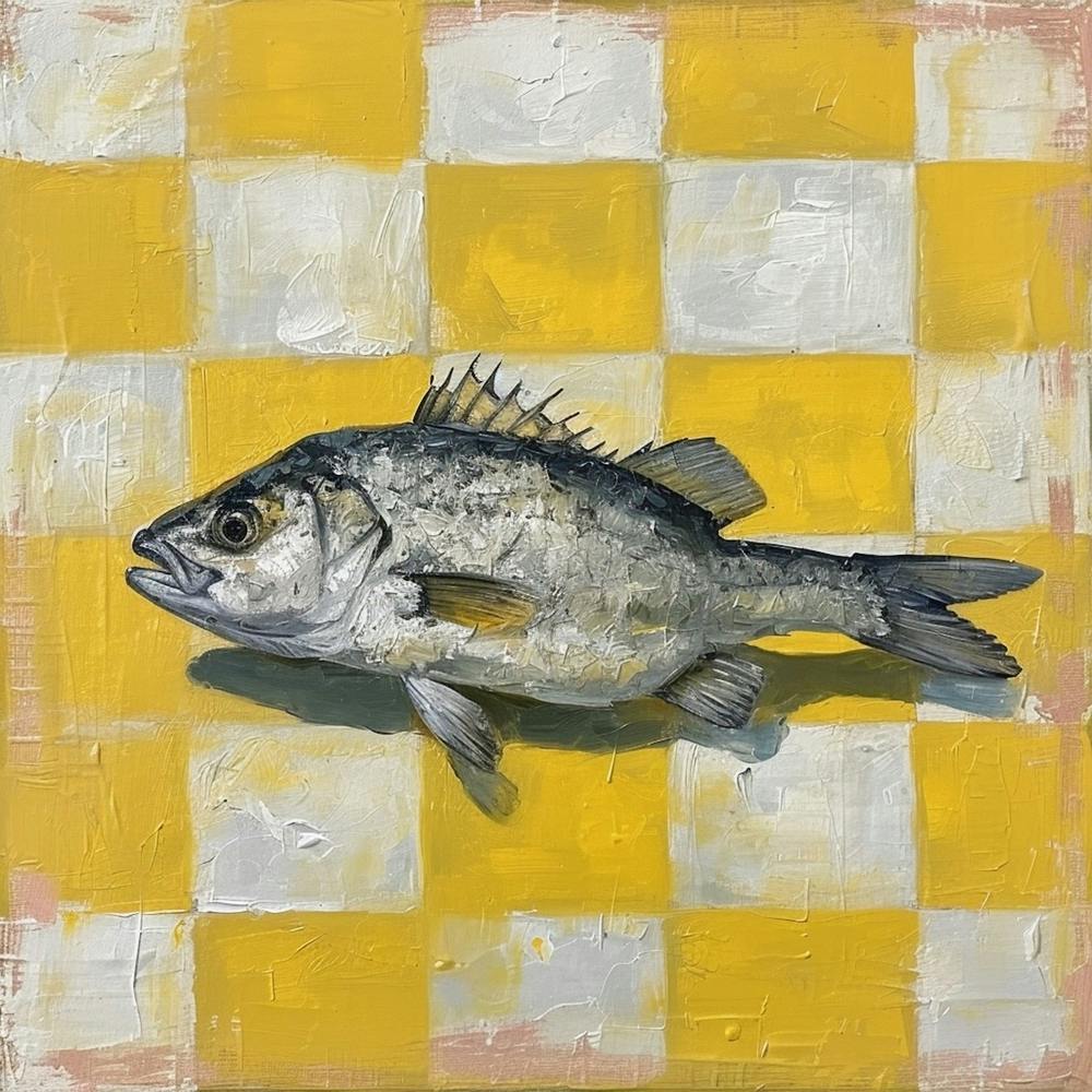 Fish Yellow Checkerboard 1