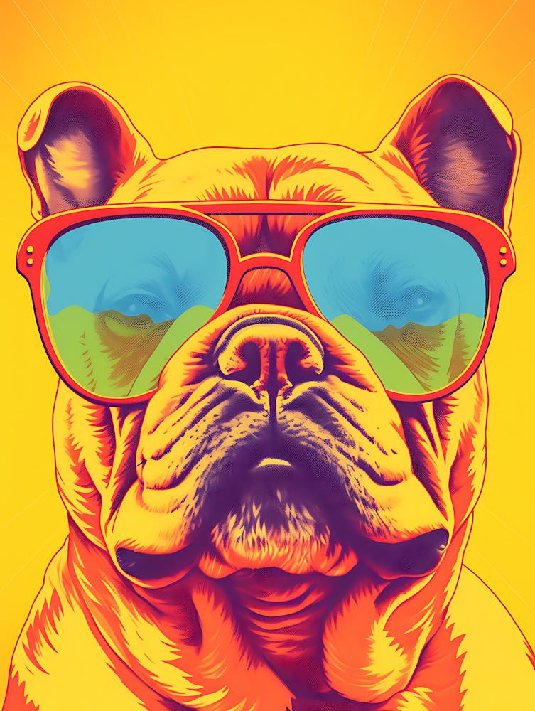 French Bulldog With Sunglasses