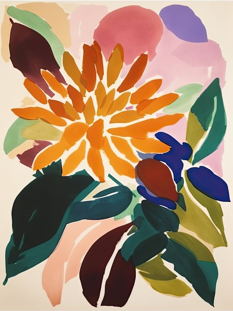 Dahlia Flower Illustration 1