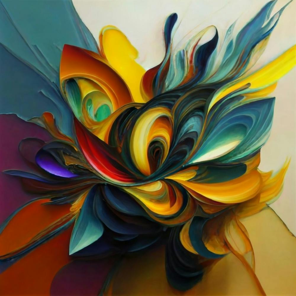 Abstract Painting Eaten By Life