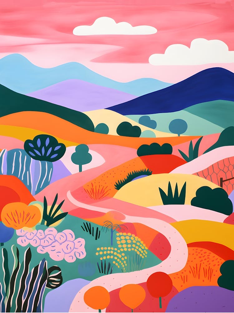 Boho Matisse Style'Southern Landscape'