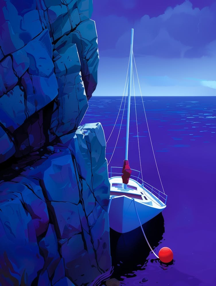 Sailboat On The Rocks