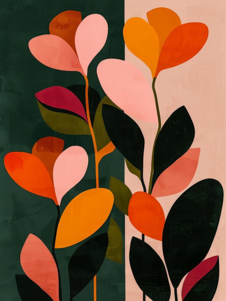 Abstract Floral Canvas Print