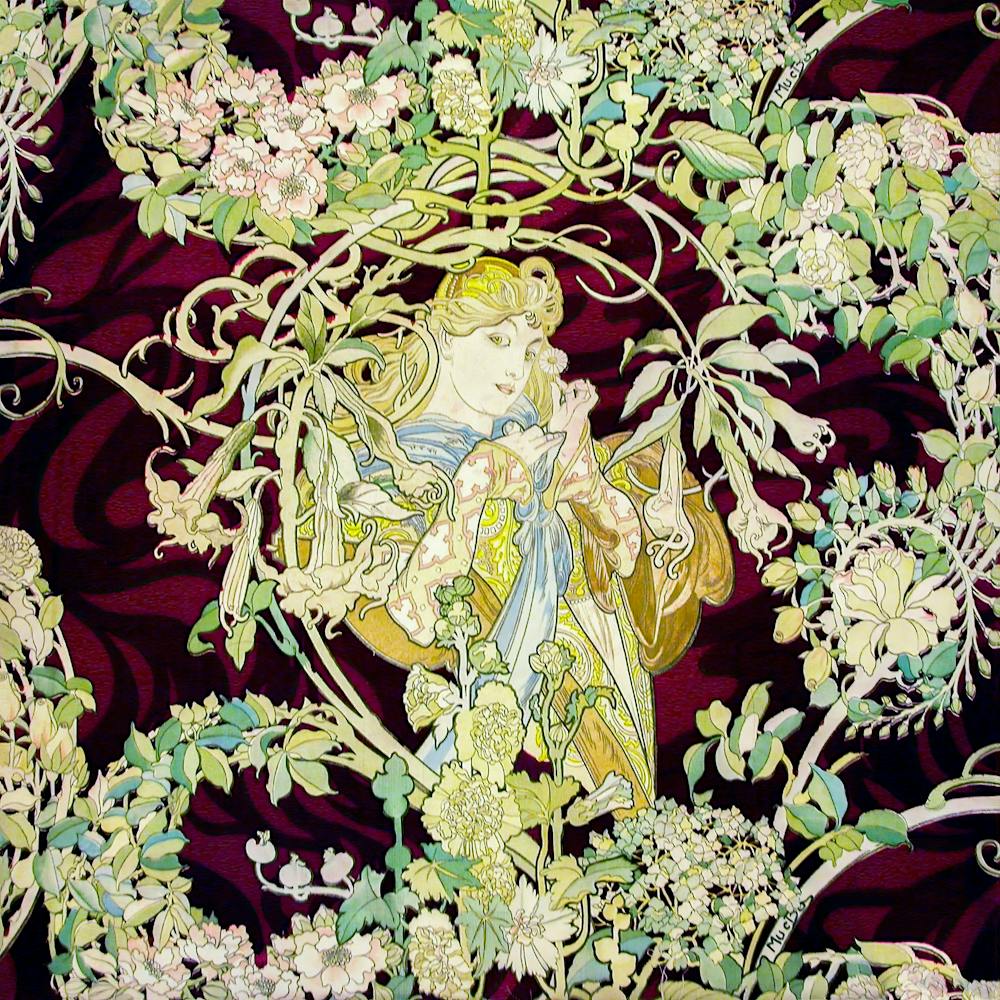 Panneau Intitulé “Femme À Marguerite” Ou Femme à la Marguerite, Alphonse Maria Mucha