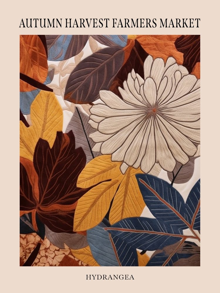Fall Botanicals Hydrangea 1 Poster