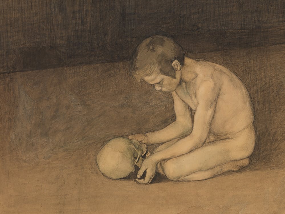 Boy With Skull, 1893, By Magnus Enckell