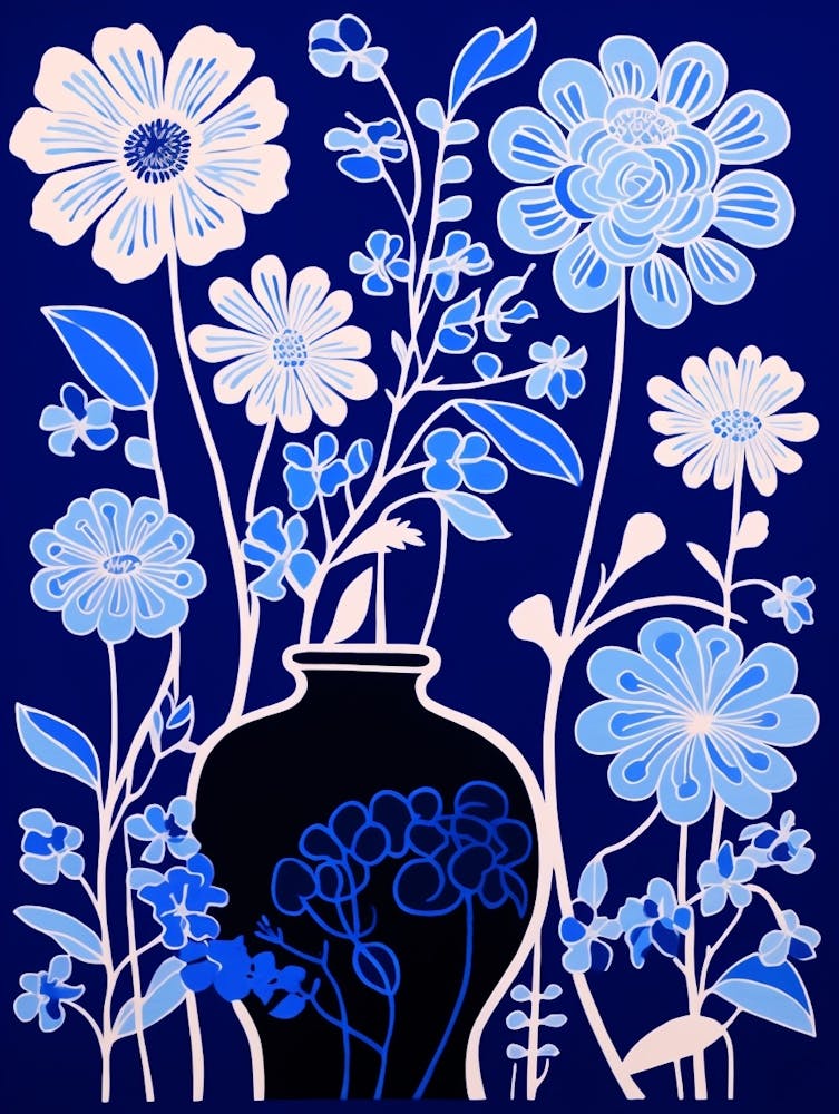 Blue Flower Illustration Queen Annes Lace 5