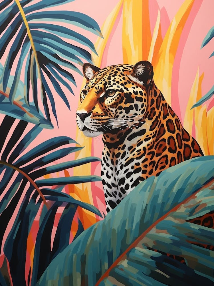 Leopard 4 Tropical Animal Portrait