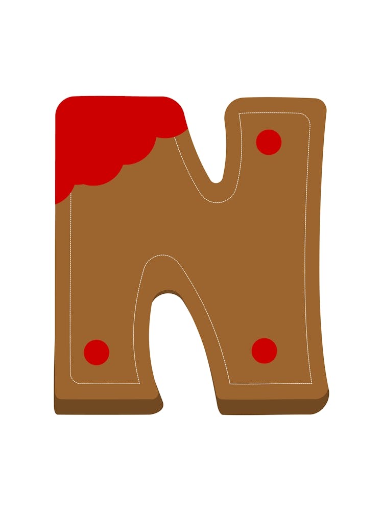 Gingerbread Decorative Letters Living Room Holiday Display 14